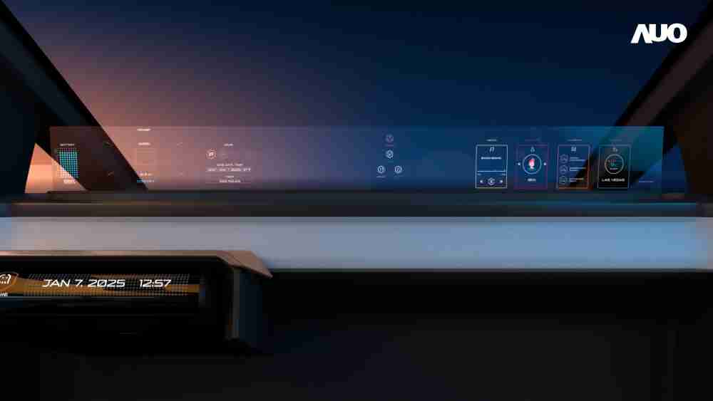 尊龙集团无界透明显示接口(Horizon Image Glass)透过车运算方案整合仪表板、、、、中控台及副驾显示器，，一体式全景呈现，，，提供乘用者清晰的前方视野、、行车必要信息与娱乐功能